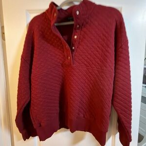 Banana Republic - Quilted Burgundy Pullover Sweater